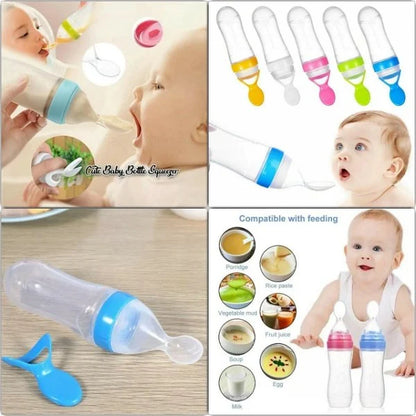 Multicolor Baby Kid Silicone Squeeze Feeding Bottle, 100 mL, Age Group: 1-2 Years