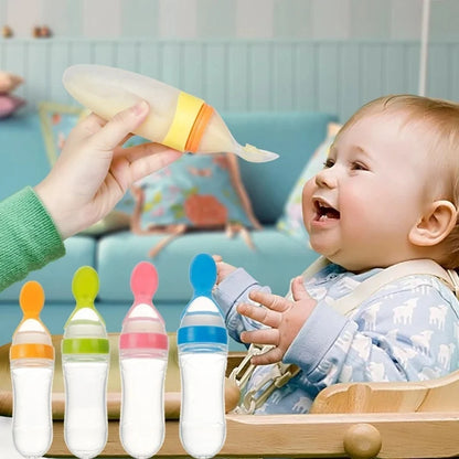 Multicolor Baby Kid Silicone Squeeze Feeding Bottle, 100 mL, Age Group: 1-2 Years