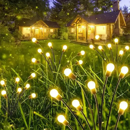 Solar Firefly Lights Outdoor Waterproof, Solar Powered Outdoor Lights - Swaying Solar Garden Lights